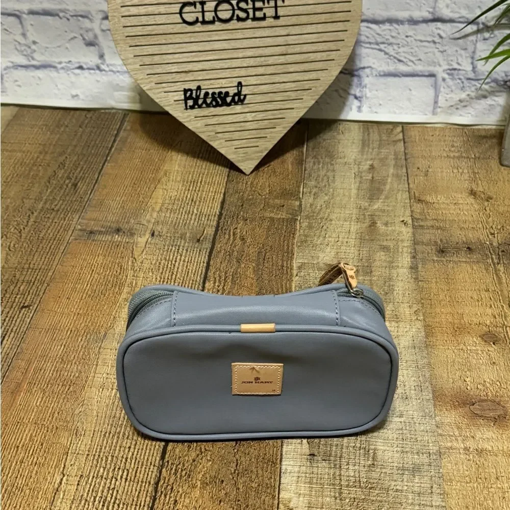 Jon hart design clear gray toiletry cosmetic bag